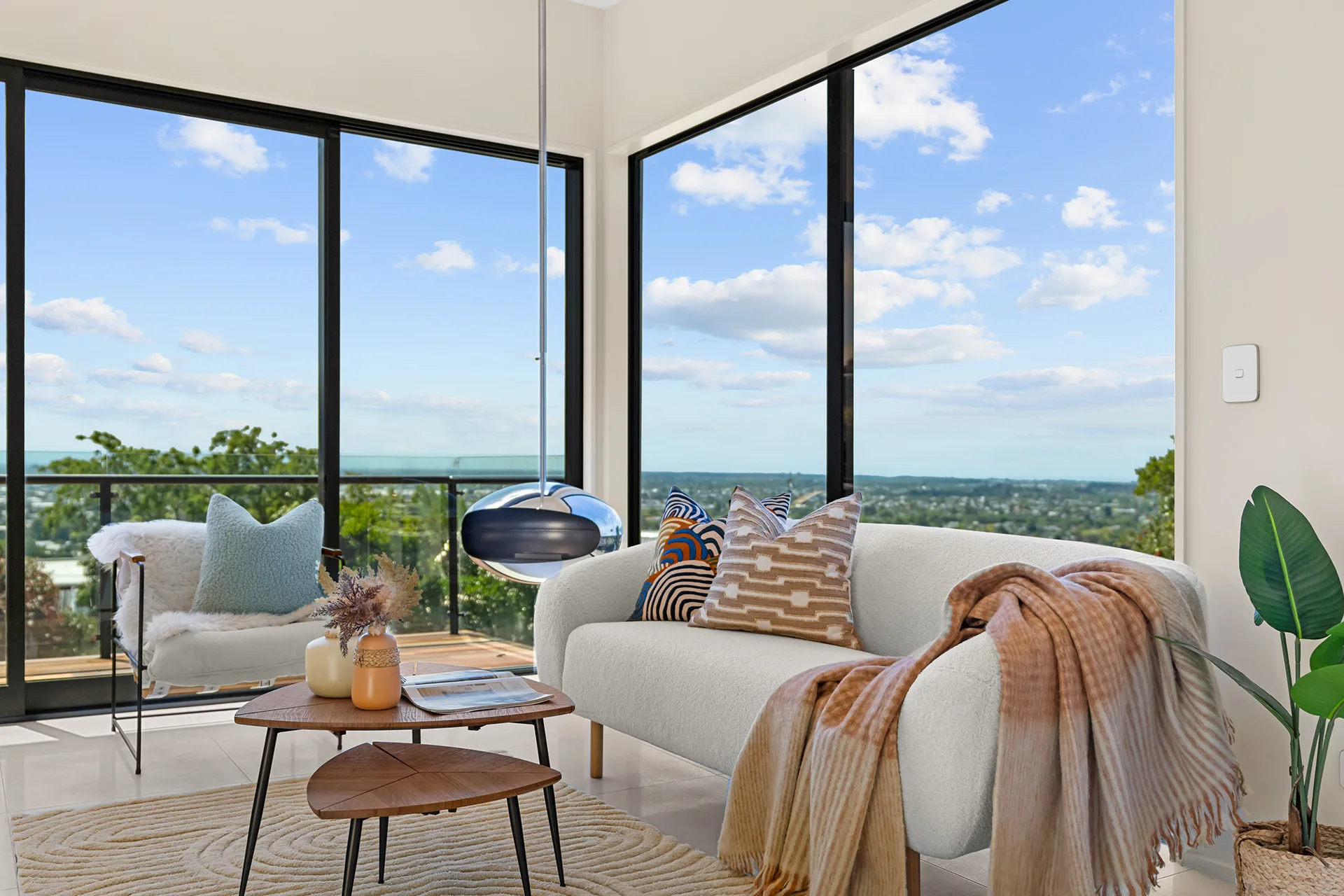 Warm, professionally staged Christchurch living room