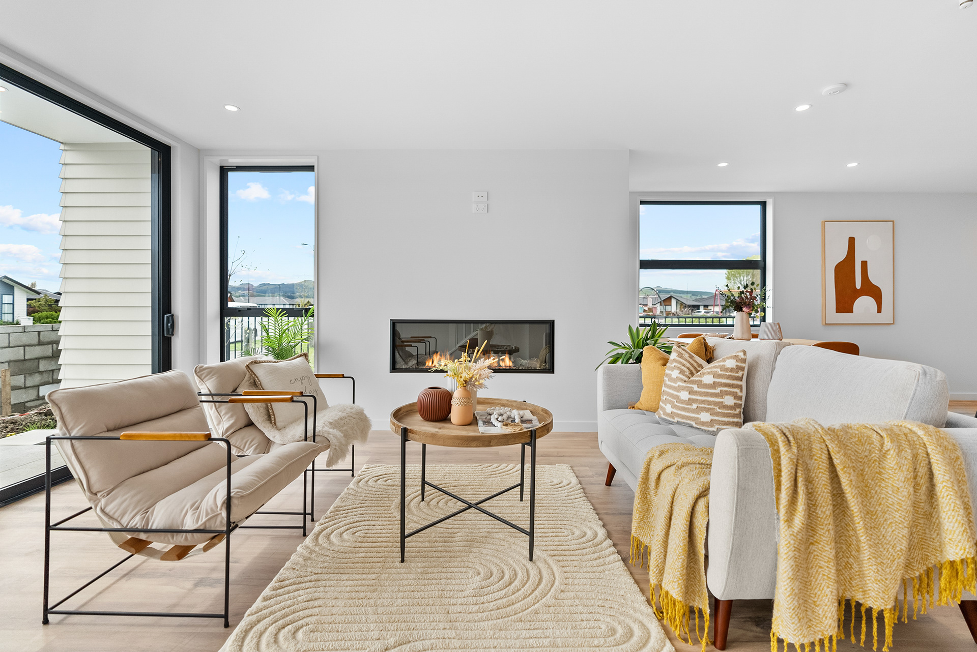 Living room styling at Skibbereen Drive